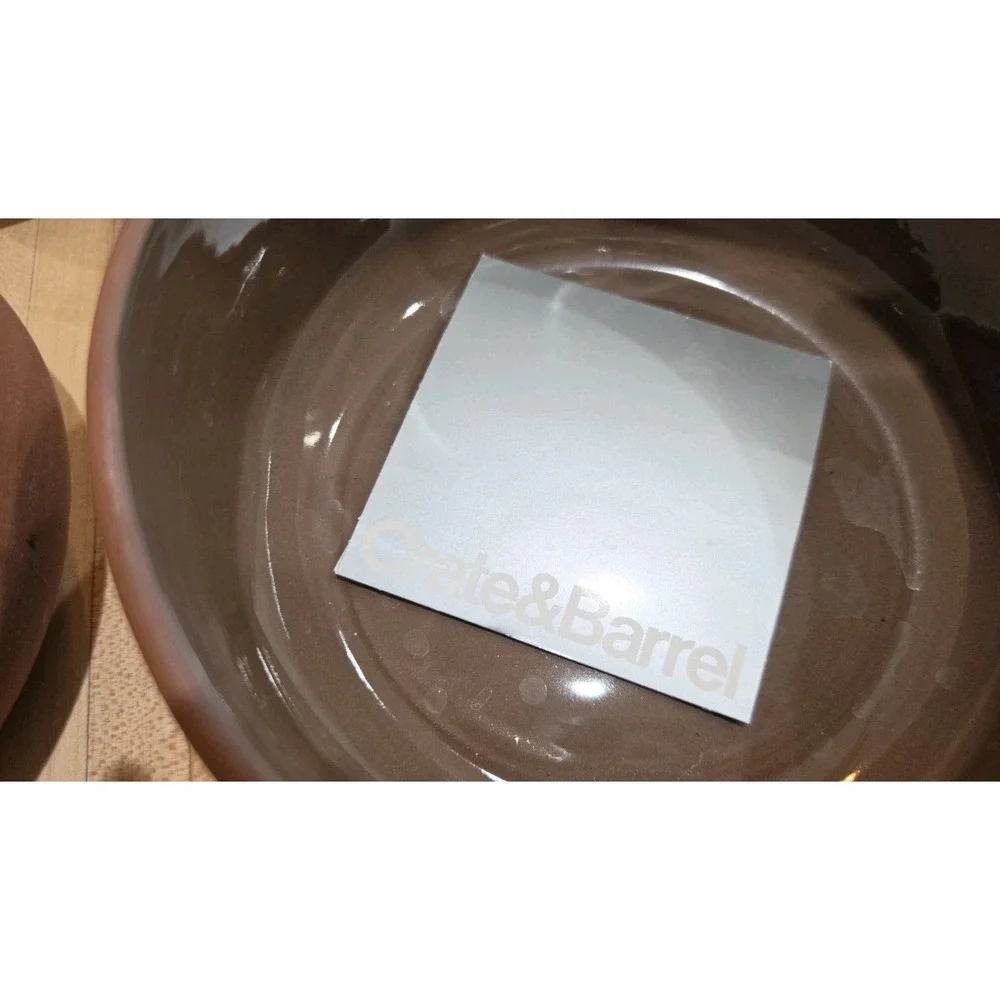 Lot 2 Crate & Barrel Terracotta Covered Casserole Dish Cottagecore Rustic Tuscan